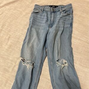 Vintage stretch blue Hollister 5S 27W 29L Curvy Ultra High-Rise Dad Denim Jean